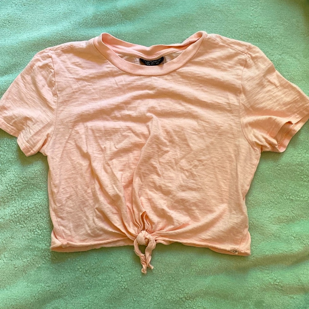 Topshop Pink Crop Top
